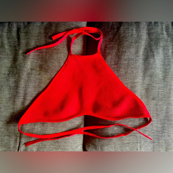 ARQ Red Halter Bikini Top - Picture 1 of 4